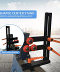 L Shaped Wood Lathe Steady Rest With Three Fixed Wheels And Adjustable Wheel Position for lathes up to 12 inches