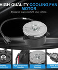 Heavy Duty Radiator Cooling Fan Motor Slick Direct Swap For Toyota Highlander And Lexus Rx400h 3.3 Liter OE 16363-75030, durable with quick installation.