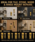 30 Pcs Heavy Duty Expansion Screw Kit, ideal for hinge repairs on wood, tile, and stone with gold anchors and screws.