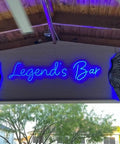 Legend's Bar Personalized Neon LED Sign For Weddings And Events, Battery Or Plug Operated Lit Up Name Logo, Wall Decor