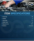 Specifications for new replacement alternator for Chevy Trailblazer 2002 2005, showing amperage and voltage details.