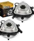 Two Pack Front Wheel Hub Bearing Assembly For Jeep Wrangler 2007 2008 2009 2010 With ABS 5 Lug 513272 Compatible Replacement Hub Kit