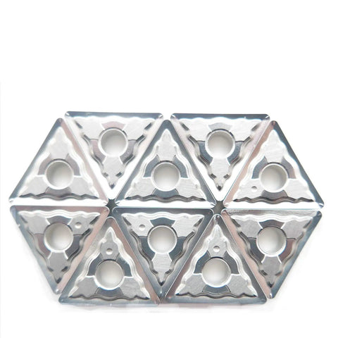 Top Notch Carbide Inserts For Aluminum Turning TNMG332 TNMG160408 10 Pack with gray polished surface reducing debris