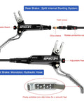 ZTZ IIIPRO E4 MTB hydraulic disc brake set for mountain bike, black, front and rear levers, pre-bled