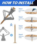 Installation guide for Plastic Toggle Anchors With Screws 50 Pack Wall Plug Set For Drywall Plasterboard Shelves Hooks Frame Mounting