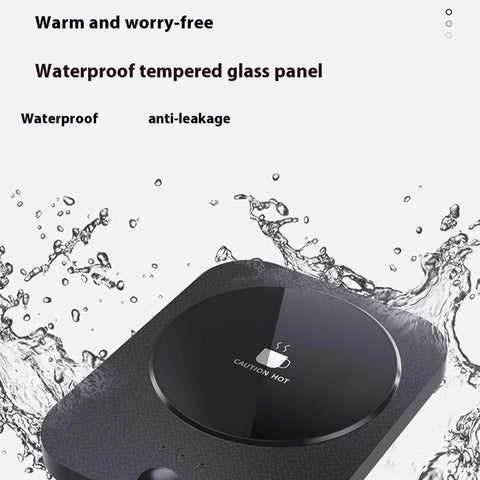 Keep Your Daily Java Piping Hot On Autopilot With This Electric Coffee Mug Warmer Featuring 3 Custom Heat Levels And A Roomy 43oz Ceramic Cup For Desk, waterproof tempered glass panel.