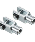 Heavy Duty Air Cylinder Rod Clevis End Y Connector 2 Pack With Female Thread M8x1.25, 42mm Length For Air Cylinder Foot Mounting Work, silver