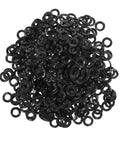 500 Piece Compression Wave Spring Washer Set For Car Jobs And Home Shop, heavy duty black metal washers piled together