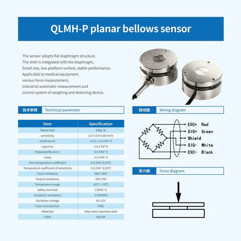 Hardworking Workhorse Load Cell Sensor With Indicator Display For Compression Force And Weight Measurement Industrial Grade Pressure Scale Sensor With Dual Relay Outputs And Peak Recording 0 To 2T Capacity Heavy Duty Bellows Design planar bellows load cell