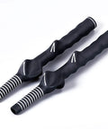 2 Pack Right Hand Golf Swing Training Grips For Beginners, Club Grip Trainer For Kids And Women, black grips with white lines