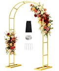 Beefy 7 Point 2 Foot By 4 Point 3 Foot Balloon Arch Stand Made Of Metal Pergola Arbors Gold Wedding Arch with flowers