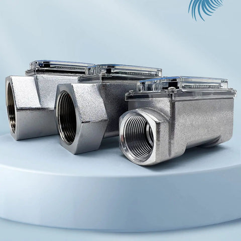 Liquid Flow Meter Turbine Sensor With LCD Display For Diesel Fuel Urea Water 1 Inch To 3 Inch Inline Flow Meter Battery Operated Not Included