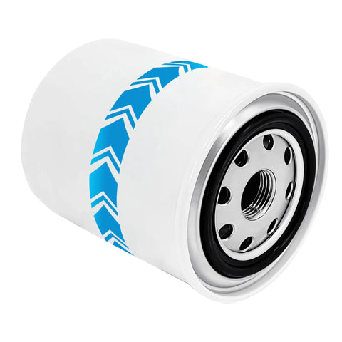 Kubota BX2200 And BX2660 Tractor Maintenance Kit With Air Filter Oil Filter Hydrostatic Transmission Filter And Fuel Filters, oil filter with blue design.