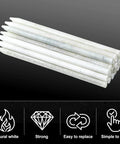 144 Pcs Round Soapstone Pen Refills For Welding And Metal Fabrication, Textile Marking And Construction in natural white color
