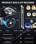 Instant Hot Water Recirculating Pump Kit Slashes Water Bills by 15000 Gallons A Year Includes Programmable Timer with accessories
