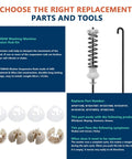Heavy Duty Washer Suspension Rods And Springs Kit 4 Rods And 4 Springs Replacement Assembly Fits Whirlpool Kenmore Amana Maytag