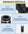 2 Pack Pneumatic Straight Fittings Five Sixteenths Inch To Three Eighths Inch Tube OD Plastic Reducer Union Push To Connect