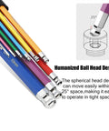 Premium 18 Piece Allen Wrench Set With SAE And Metric Hex Keys, showcasing long arm ball end and multicolor coding.