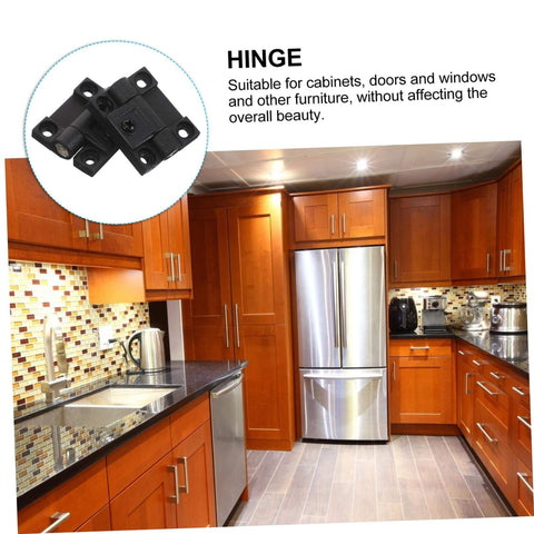 Plastic Cabinet Door Hinges Black Adjustable Torque Friction Positioning Stop Folding For Kitchen Bathroom Office Desks