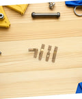Brass Barrel Hinges 25 Pcs For Jewelry Box And Keepsake Box With Hidden Cylindrical Design on wooden surface