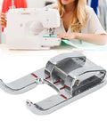 Stainless Steel Opening Patch Presser Foot With Clear View Stitching For Most Household Sewing Machines Must Have Side Cutter For Edge Finishing And A Breeze For Embroidery Appliques And Monograms, on sewing machine