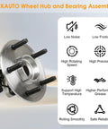 Go To Front Wheel Hub And Bearing Assembly For 2012 To 2018 Ram 1500 And 2019 To 2022 Ram 1500 Classic With 5 Lug And ABS Heavy Duty Replacement