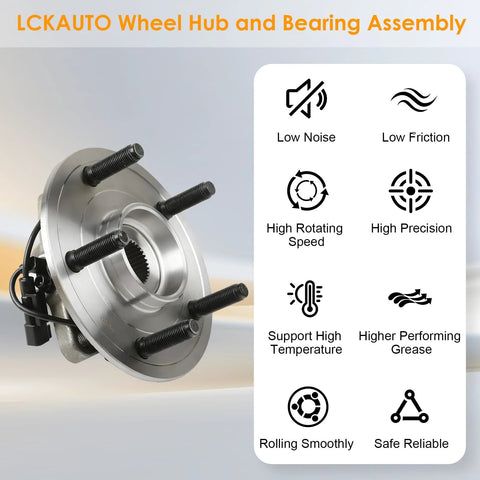 Go To Front Wheel Hub And Bearing Assembly For 2012 To 2018 Ram 1500 And 2019 To 2022 Ram 1500 Classic With 5 Lug And ABS Heavy Duty Replacement