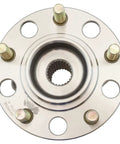 Close-up view of a rear wheel bearing and hub assembly set for 2007-2013 Mitsubishi Outlander AWD, 2012-2017 Lancer AWD.
