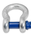 Heavy Duty Three Quarter Inch D Ring Shackle With Seven Eighths Inch Screw Pin Pack Of Four Galvanized Blue Finish for 4x4 recovery