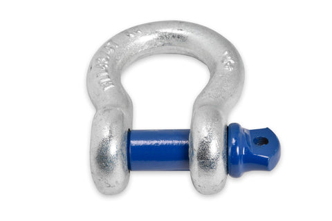 Heavy Duty Three Quarter Inch D Ring Shackle With Seven Eighths Inch Screw Pin Pack Of Four Galvanized Blue Finish for 4x4 recovery
