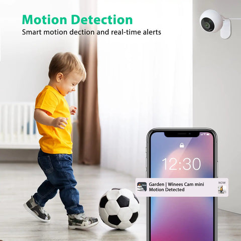 1080P Baby Monitor And Indoor Security Camera With WiFi Night Vision Motion Detection 2-Way Audio In Real Time setup