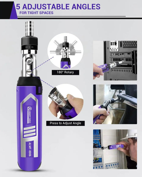 14 In 1 Ratchet Screwdriver Set With 180 Degree Pivot Handle, Flexible Angles For Tight Spaces in use