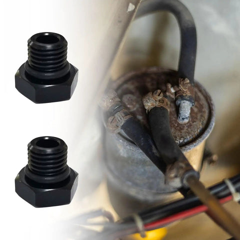 Battle Tested Aluminum Hex Adapter Fitting Kit Oil Coolant Plug High Temp Ethanol Compatible Fuel Line Hardware An4 To An12, black anodized.