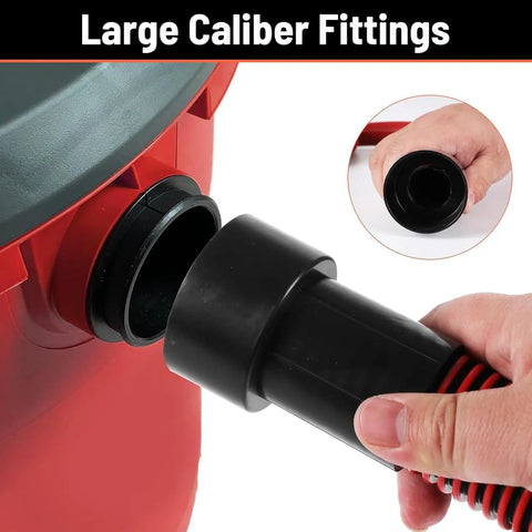 Upgraded 7 Pcs Dust Collection Hose Adapter Kit With Rotating Clamps For Shop Vac System compatible large caliber fittings close-up image