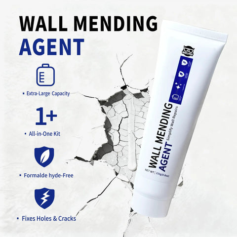Drywall Repair Kit 250g Wall Mending Putty For Holes Cracks And Stains DIY Quick Fix No Mess For Walls And Ceilings Formaldehyde Free White All In One Spackling Solution Includes Scraper Sandpaper And Nozzle Extender on cracked wall background
