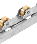 Heavy Duty Sliding Screen Door Pulley Wheel Replacement Rollers For Smooth As Butter Silent Glide Zero Friction Operation. Close-up view of durable metal rollers.