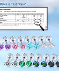 Skip The Itch With These Implant Grade G23 Titanium Screw Back Earrings Featuring Hypoallergenic Design And F136 Certified For Totally Sensitive Tolerant Ears While Delivering Premium Nickel Free Security And Long Lasting Wear Without Any Drama Or Redness - Nickel release test results 'Pass' with various colored CZ stones.