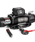 Pro Series 13500 Lb 12V Electric Winch With Synthetic Rope, 2 In 1 Wired And Wireless Remote, IP67 Waterproof, 7 HP Motor, Heavy Duty Recovery For Jeep SUV Truck And Trailer with remote