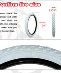 20x2.125 Inch Folding Tire Kit with Inner Tubes, detailed view showing side and width for BMX MTB bikes
