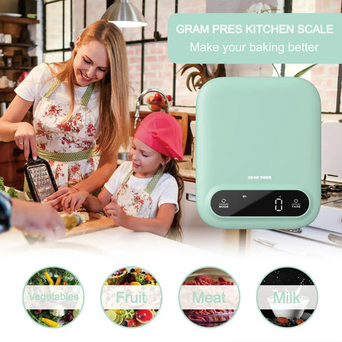 Chef Grade Digital Food Scale For Kitchen, 11lb Capacity With 0.01oz/1g Precision, Easy Tare, Switch Between Grams And Ounces