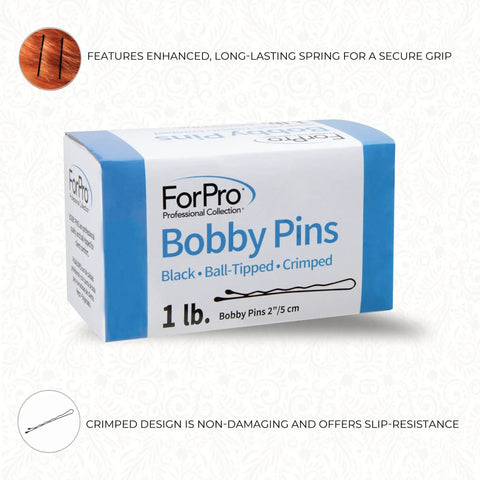 Professional Ball Tipped Bobby Pins Lock It Down With An Insanely Secure Crimped Grip Perfect For Updos And Taming Flyaways 400 Count Black Hair Clips For Everyday Styling box, 1 lb, crimped black bobby pins