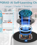 Fingerprint Cable Lock 6 Inch Long With Bluetooth App Unlock No Key Needed Biometric Keyless Padlock AI chip display