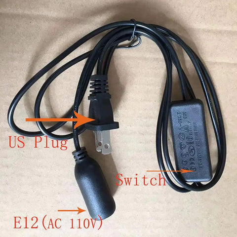 Cool Crow Table Lamp With Resin Bird Design, Cozy Desk Or Wall Sconce Light, black power cord with E12 base, switch, and US plug