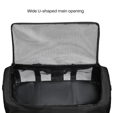 Mesh Scuba And Snorkeling Gear Bag Tough As Nails Heavy Duty Ventilated Duffel with open U-shaped main opening