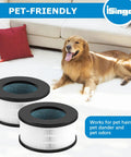 2 Pack AF-3222 HEPA Replacement Filter for AF-3222 Air Purifier, pet-friendly, in living room with dog on rug