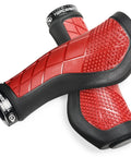 Ergonomic Bike Handlebar Grips With Wide Holding Surface Rubber Non Slip All Day Comfort Aluminum Inner Lock Ring 20 To 23 Mm