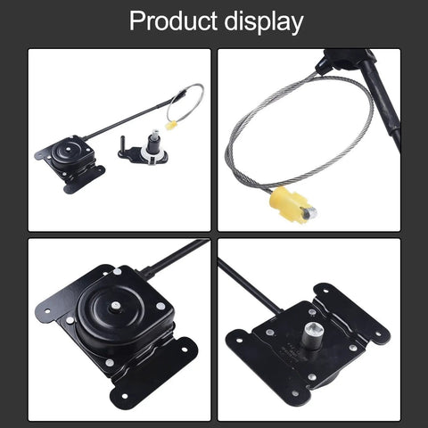Heavy Duty Spare Wheel Mount Plate Carrier Plus Winch Kit For Ford Transit 2014+ And Transit Custom 2012+. Product parts display.