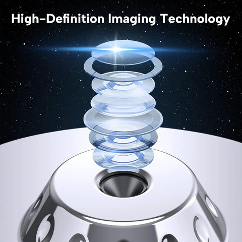 Starry Sky Car Projector And Diffuser With Air Freshener, lens technology detail showing high-definition imaging capability.