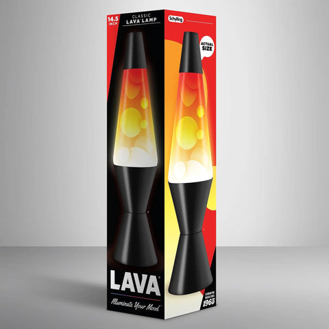 Box of Triple Color Change Lava Lamp With Dynamic Blob Effects, 14.5 Inch Tall Aluminum Base And Cap, 25W Bulb Included