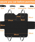 Back Seat Dog Car Seat Cover Hammock For Cars 2026 Upgraded 600D Heavy Duty Waterproof And Scratch Resistant Pet Protector dimensions